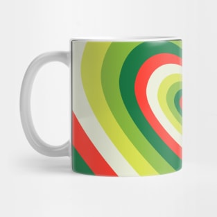 Christmas Colored Heart Pattern Mug